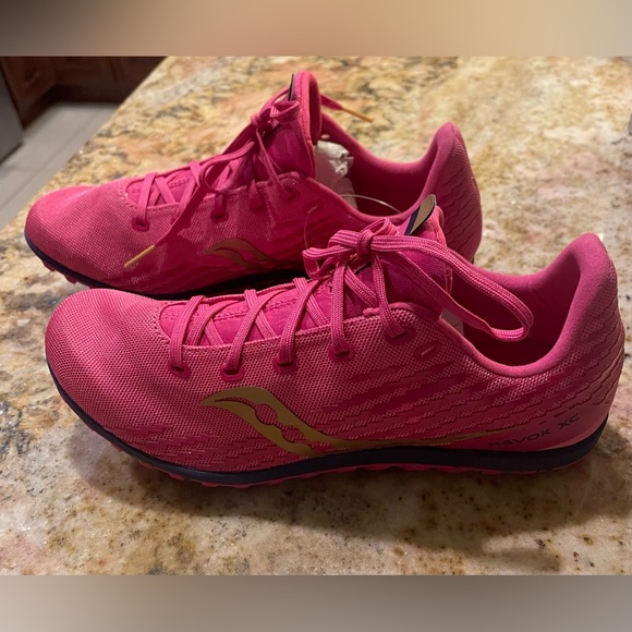 Brand New Saucony Havok XC 3 Spike Pink/Prospect Quartz - Picture 2 of 3